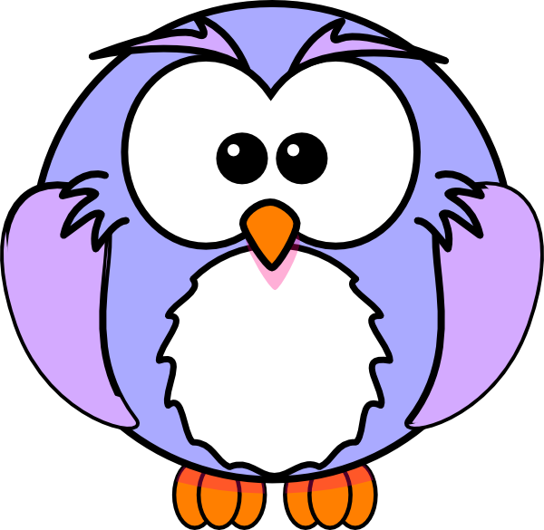 Violet Owl Clip Art At Clkercom Vector Online Royalty - Animal Cartoon Colouring Png (600x585)