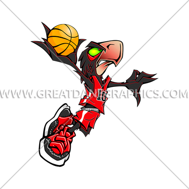Cartoon Basketball Falcon - Cartoon (385x385)