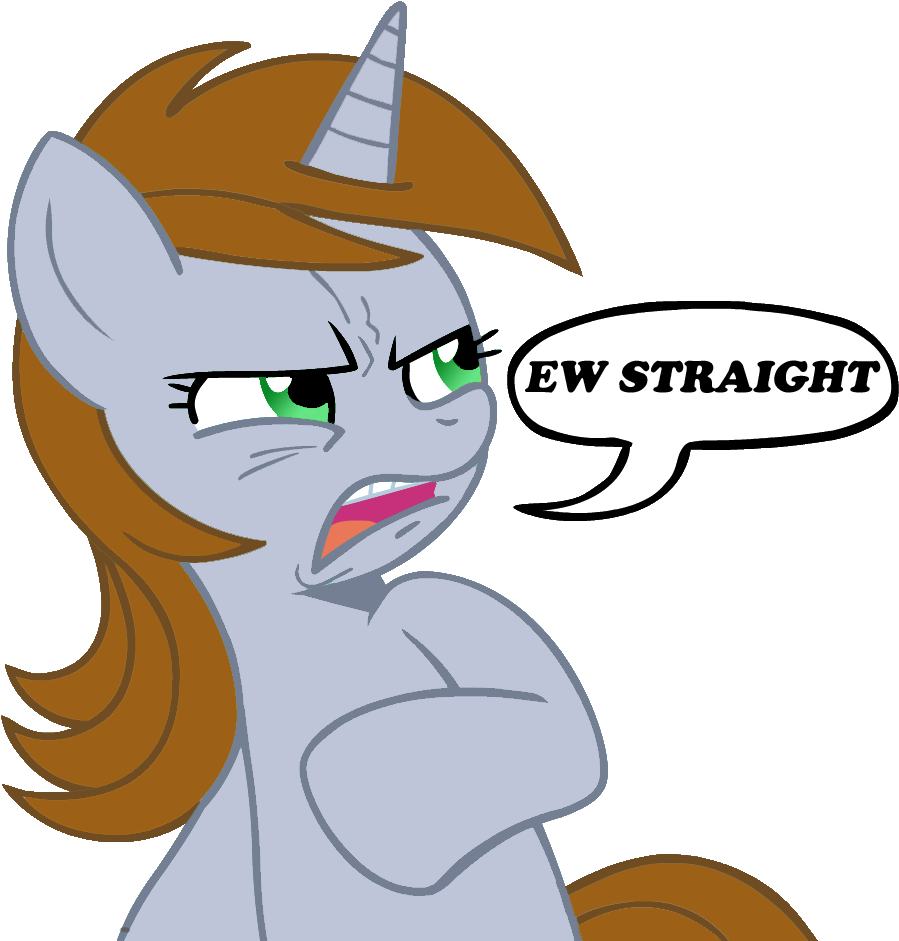 Ew Straight Fluttershy Pony Face Nose Mammal Cartoon - Fallout Equestria Littlepip Ew (945x945)