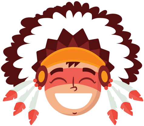 Man Head Transparent Png Svg Vector - Native American Man Png (512x512)