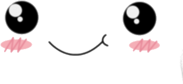 Cute Happy Face Clipart - Caritas Kawaii (378x378)