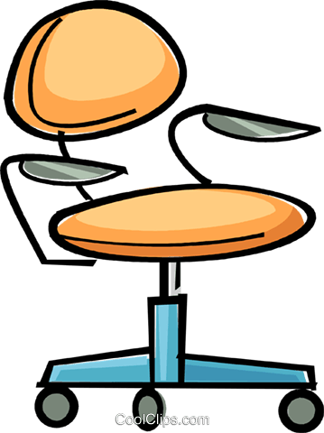 Office Chair Royalty Free Vector Clip Art Illustration - Büromöbel Clipart (359x480)