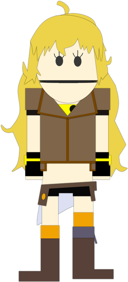 Yang Xiao Long Yellow Cartoon - Rwby South Park (433x943)