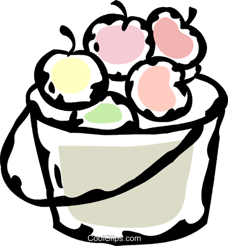 Basket Of Apples Royalty Free Vector Clip Art Illustration - Basket Of Apples Royalty Free Vector Clip Art Illustration (445x480)