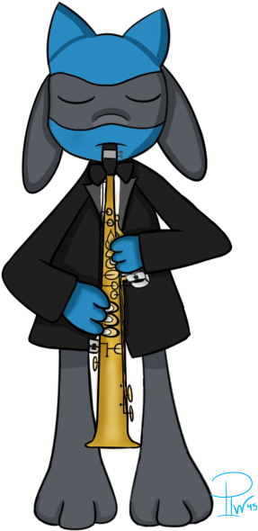 Soprano Saxophone Riolu By Altopikachu - Cartoon (800x600)