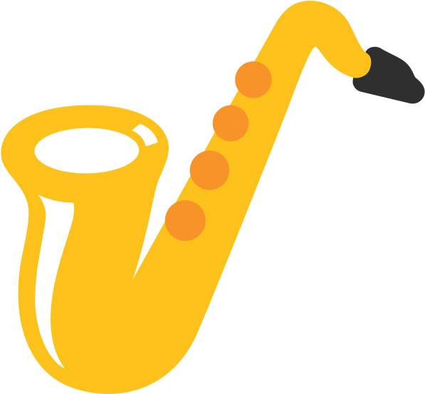 File - Emoji U1f3b7 - Svg - Saxophone Emoji (600x600)