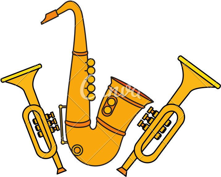 Saxophone And Trumpets Musical Instruments - Stock Photography (800x800)