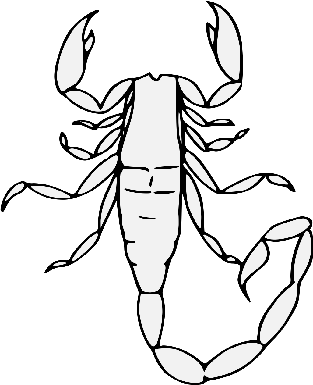 Scorpion - Line Art (1068x1283)