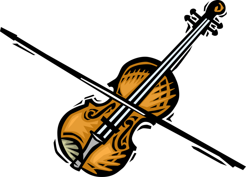 Vector Illustration Of Violin Or Fiddle Stringed Musical - Danse Macabre Poem (973x700)