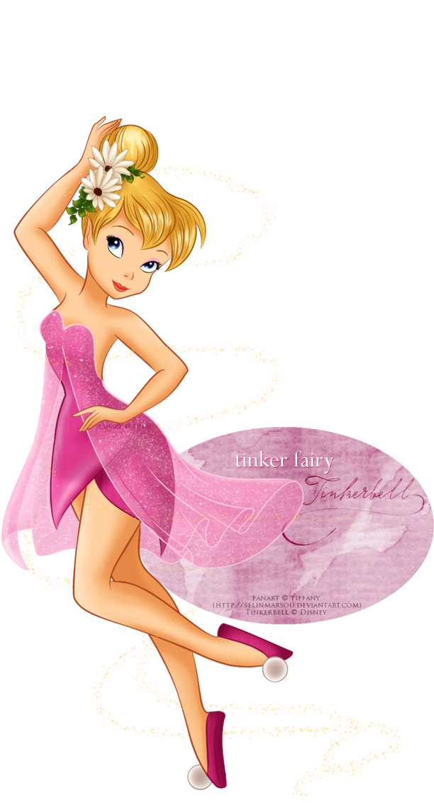 Pink Tink By Selinmarsou On Deviantart - Tinkerbell In Pink Dress (687x1164)