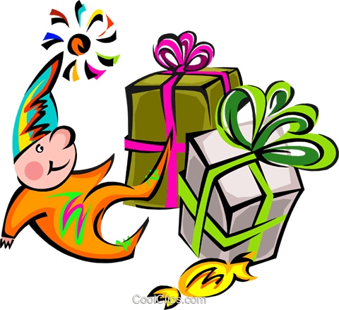 Birthday/presents Royalty Free Vector Clip Art Illustration - Birthday/presents Royalty Free Vector Clip Art Illustration (480x439)