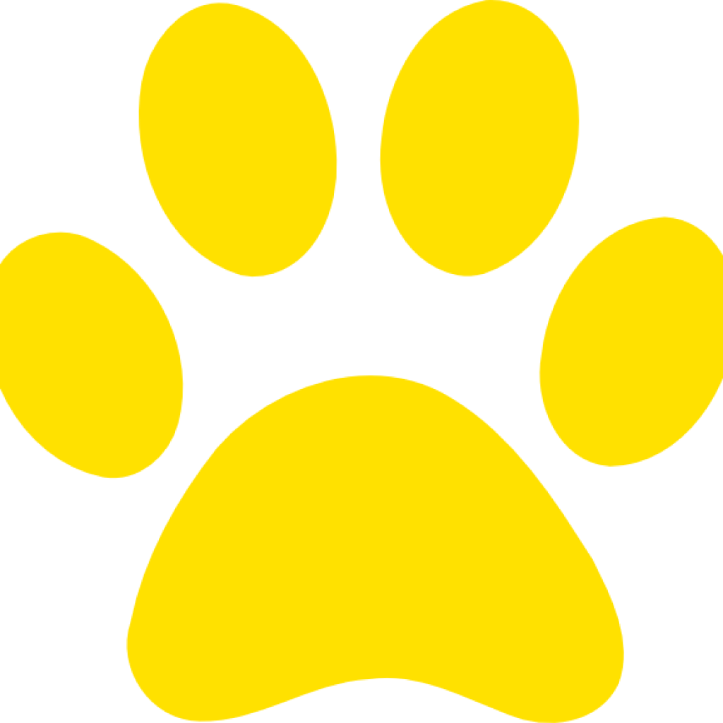 Yellow Paw Print Yellow Paw Print Clip Art At Clker - Pink Panther 3 2019 (1024x1024)