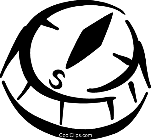 Compass Royalty Free Vector Clip Art Illustration - Compass Royalty Free Vector Clip Art Illustration (480x445)