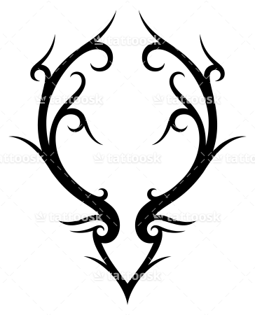 364 X 450 3 - Tribal Stag Symbol (364x450)