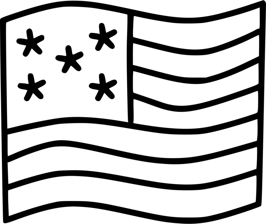 United States Of America Clipart White House President - Usa Flag Doodle Png (900x760)