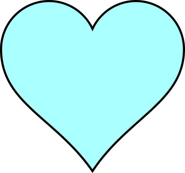 Blue Heart Black Background (600x562)