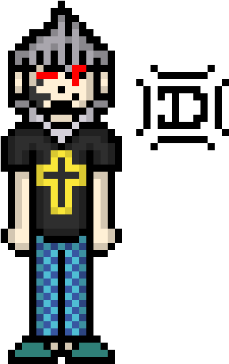 Darrell Tsunami - Pixel Art Star Butterfly (390x530)