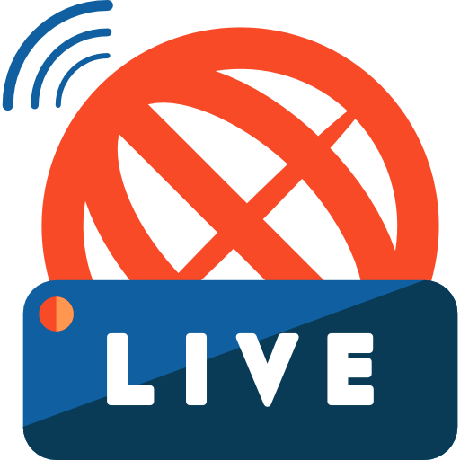 Top 9 Live Streaming Video Broadcasters - Live Icon Png (512x512)