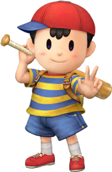 In A Professional Baseball Diamond - Super Smash Bros Ultimate Ness (700x700)