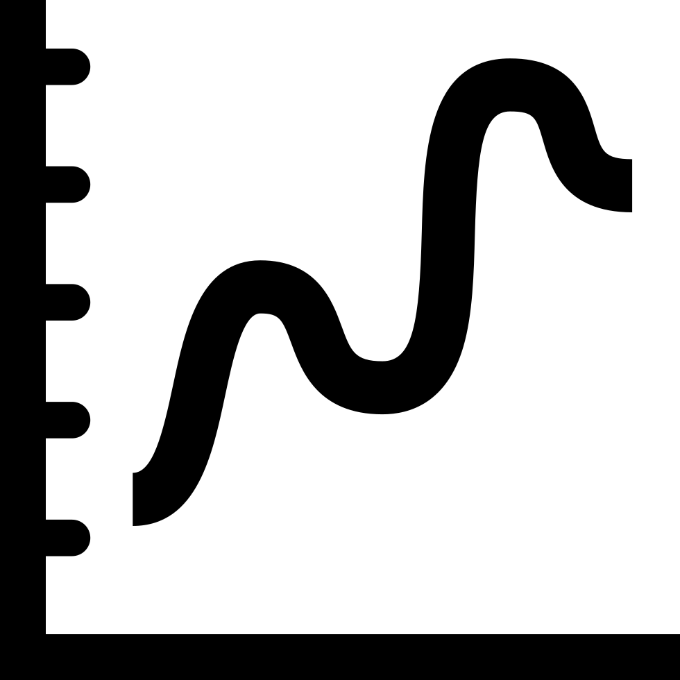 Business Graphic Of Curved Ascending Line Comments - Curve Line Graph Icon (980x980)