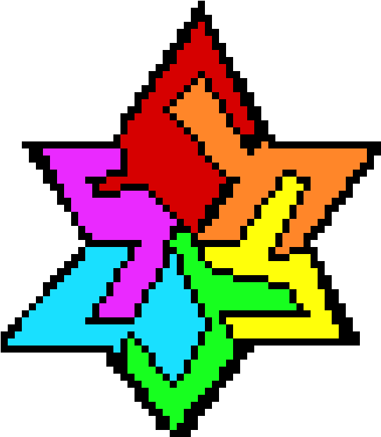 Rainbow Swirl Pixel Art , Png Download - Gretna Green (541x621)