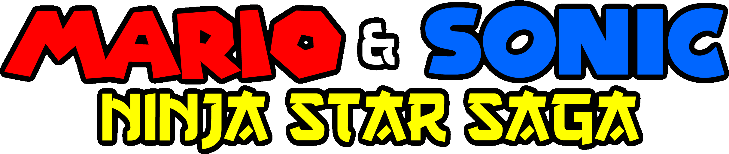 Mario And Sonic Ninja Star Saga Logo By Asylusgoji91 - Mario & Sonic Logo (2495x552)