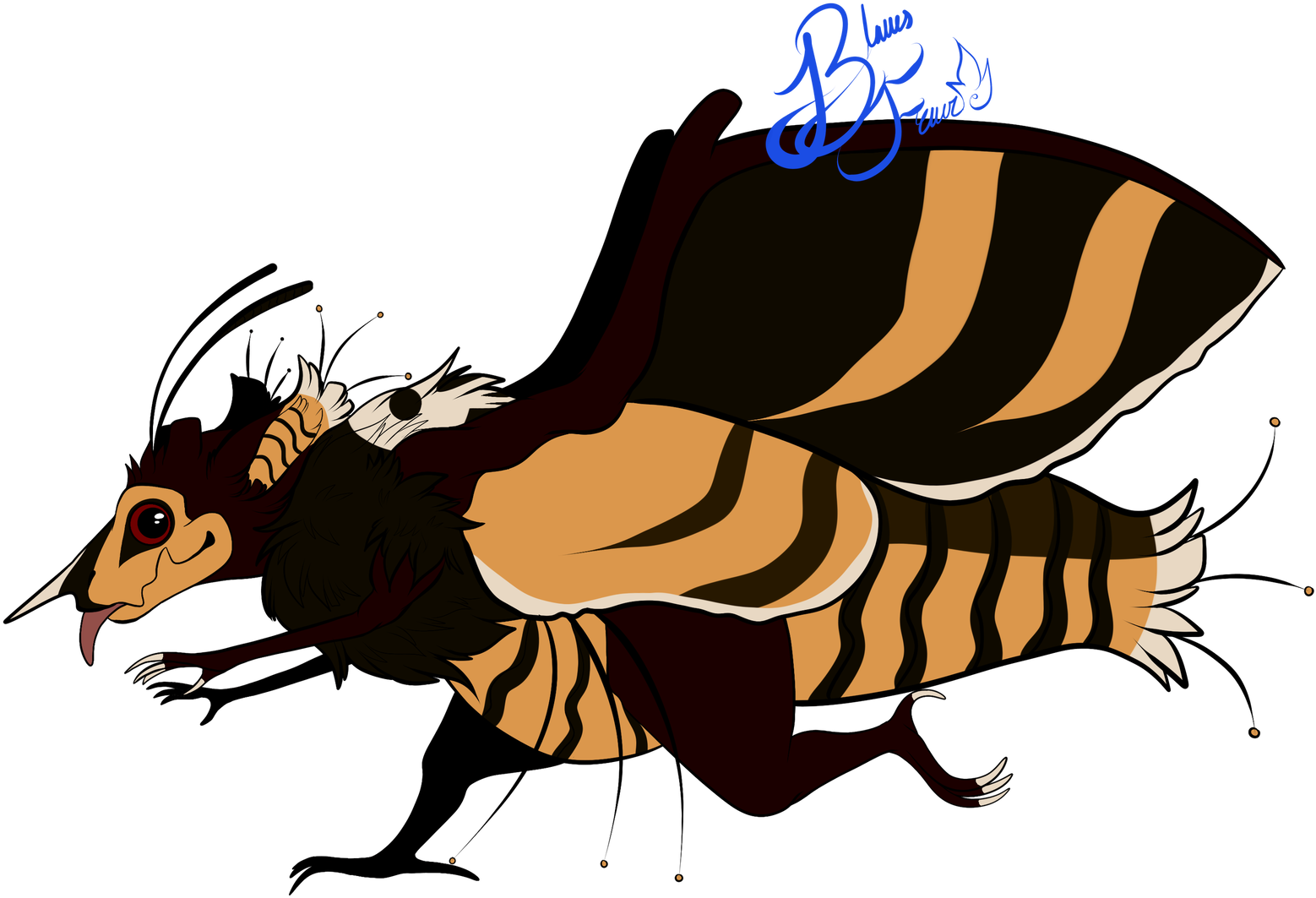 Death's-head Moth By Ginsasori - Cartoon (1600x1280)