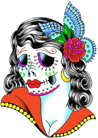 Discover Ideas About Day Of Dead Tattoo - Calavera (350x455)