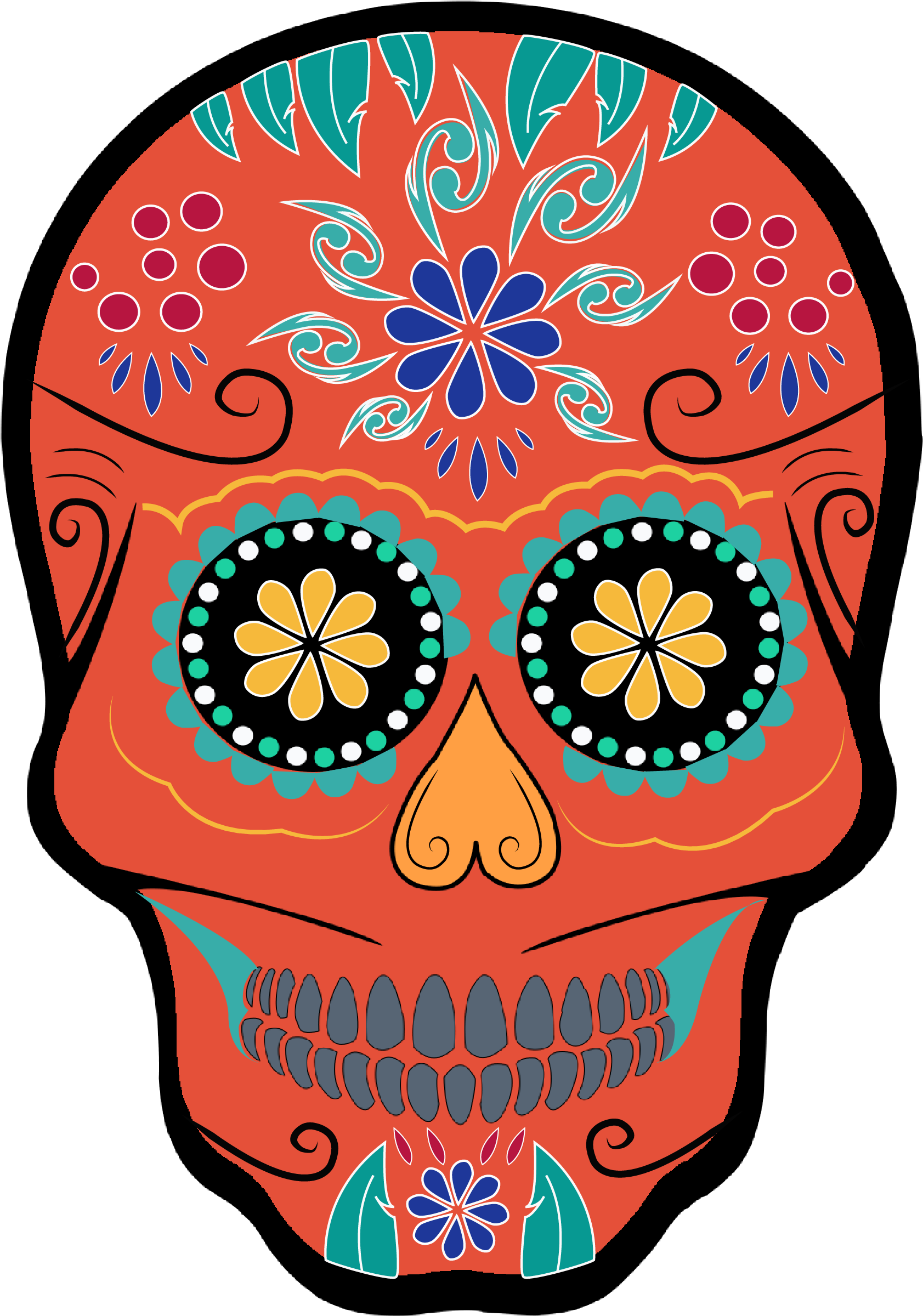 The Importance Of The 'calavera' Día De Los Muertos - Aboriginal Art Calavera (2533x2533)