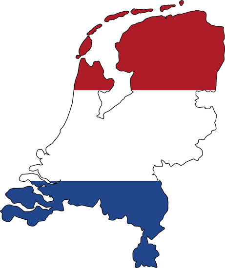 Netherlands, Map, Land, Borders, Flag - Netherlands Flag And Map (461x550)