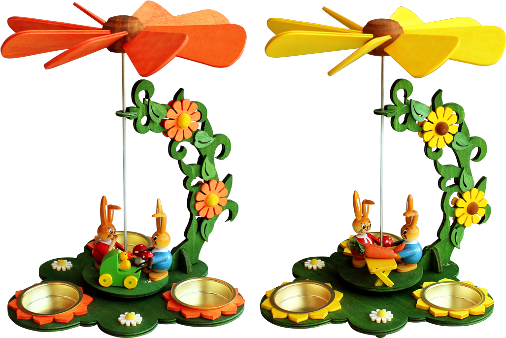 Assortment Easter Pyramid 6*75621-622 Tealight Candle - Tealight (1066x876)