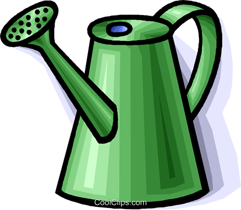 Watering Can Royalty Free Vector Clip Art Illustration - Gießkanne Clipart (480x418)