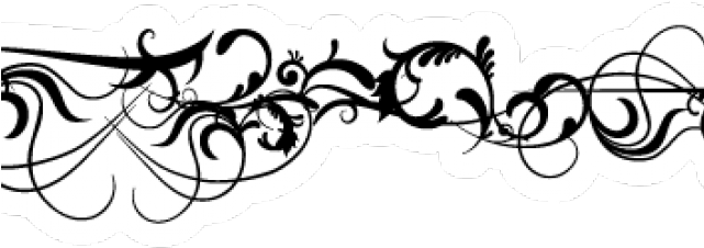Scroll Line Clipart - Tattoo (641x226)