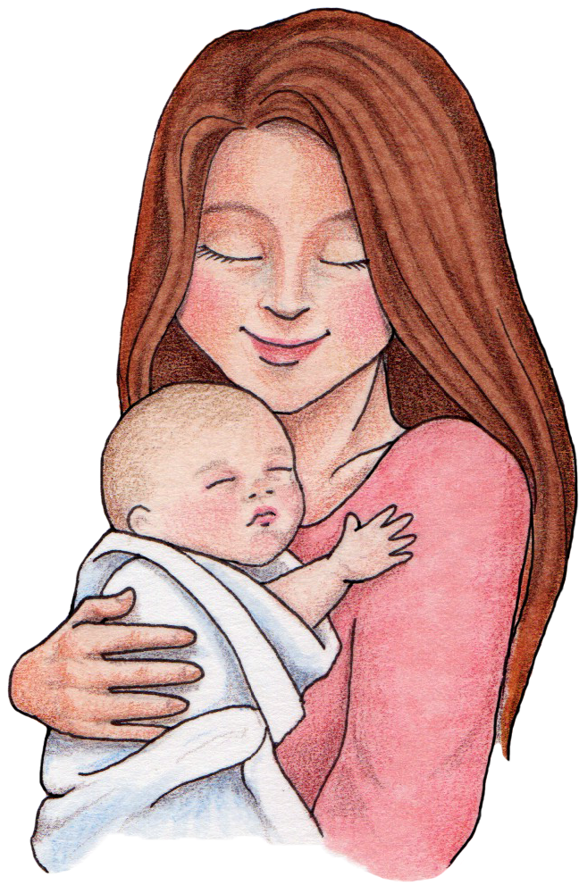 Click Here To Download - Baby With Mother Cartoon Png (1500x1500)