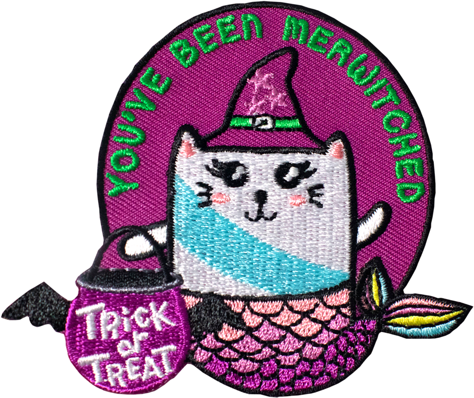 Halloween's You've Been Merwitched Pay It Forward Patch - Cartoon (1024x1024)