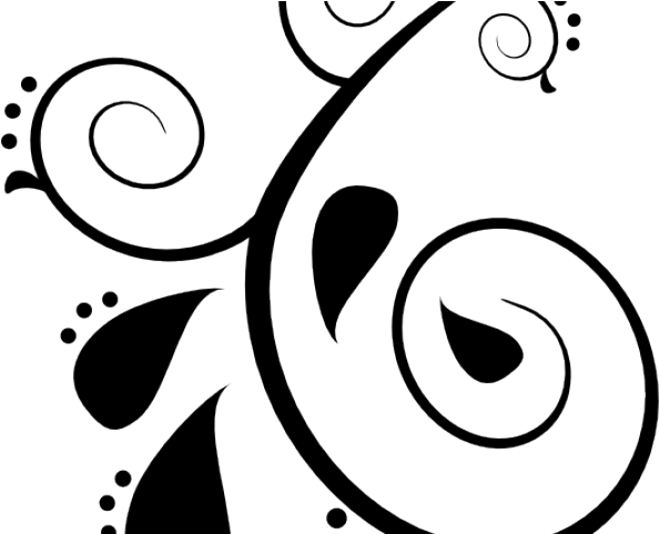 Curve Clipart Page Design - Design Black And White Butterfly (640x480)