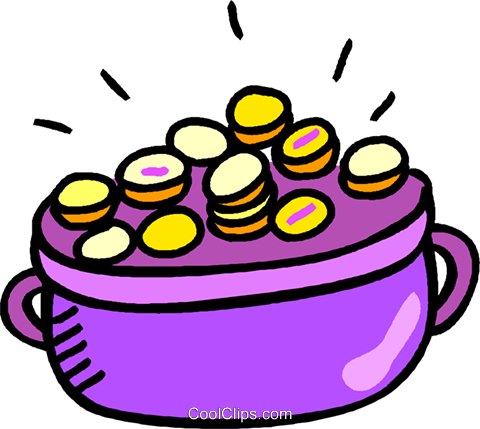Pot Of Gold Royalty Free Vector Clip Art Illustration - Pot Of Gold Royalty Free Vector Clip Art Illustration (480x429)