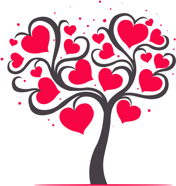 Transparent Heart Tree Clipart (715x715)