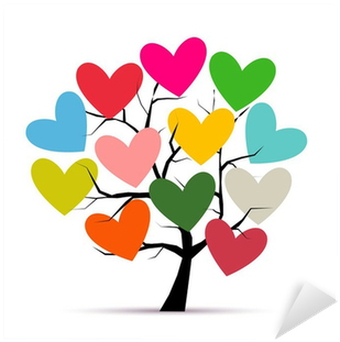 Love Tree With Hearts For Your Design Sticker • Pixers® - Calendar Covers (400x400)