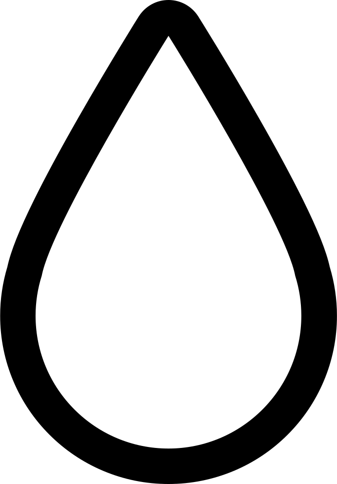 Ink Drop Outline - Clip Art Rain Drop (682x980)