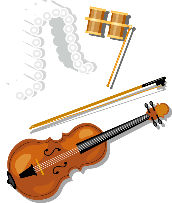 Bass Violin Violone Clip Art Hand Painted Ⓒ - Violin (670x794)