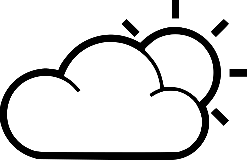 Drawn Cloud Svg - Cloud Sun Drawing Png (980x636)