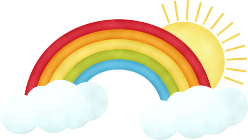 Rainbow With Sun Clipart, Arco Iris, Sol, Álbum - Rainbow With Sun Clipart, Arco Iris, Sol, Álbum (500x284)