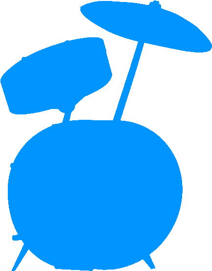 Wiggly Drums Silhouette By Johnny-wiggle - Wiggly Drums Silhouette By Johnny-wiggle (537x613)