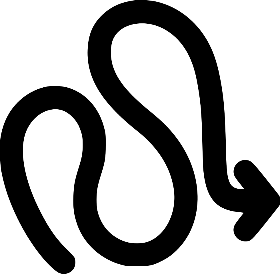 Squiggly Icon Free Download Png Svg Png Clipart Squiggly - Squiggly Arrow Black (980x960)