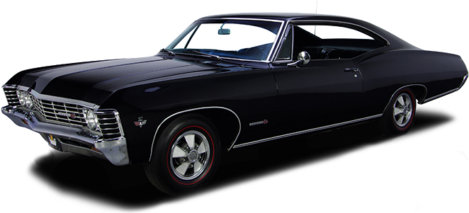 Free Download 1967 Chevrolet Impala Black Clipart Chevrolet - 67 Chevy Impala Ss Black (662x301)