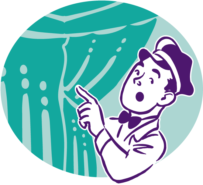 Pay No Attention To The Man Behind The Curtain - Illustration (1252x626)