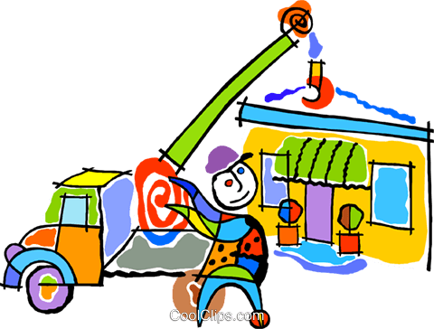 Tow Truck Royalty Free Vector Clip Art Illustration - Tow Truck Royalty Free Vector Clip Art Illustration (480x364)