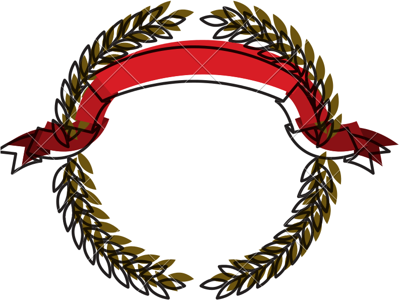 Green Olive Branches Forming A Circle - Illustration (800x800)