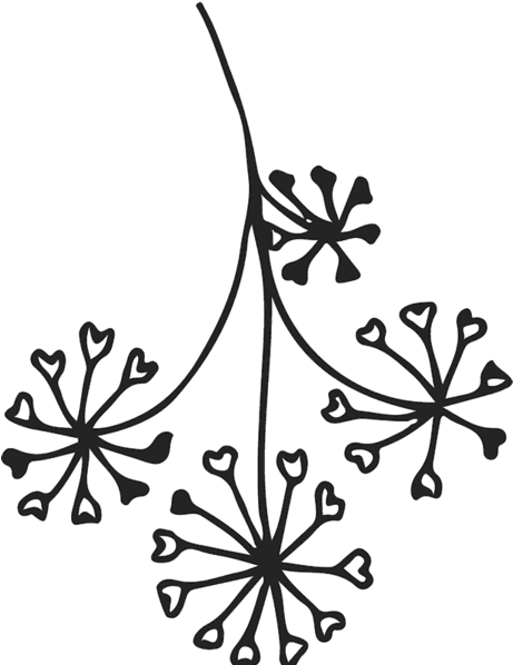 Dandelion Clocks Of Hearts Rubber Stamp - Dandelion Clocks Of Hearts Rubber Stamp (600x600)